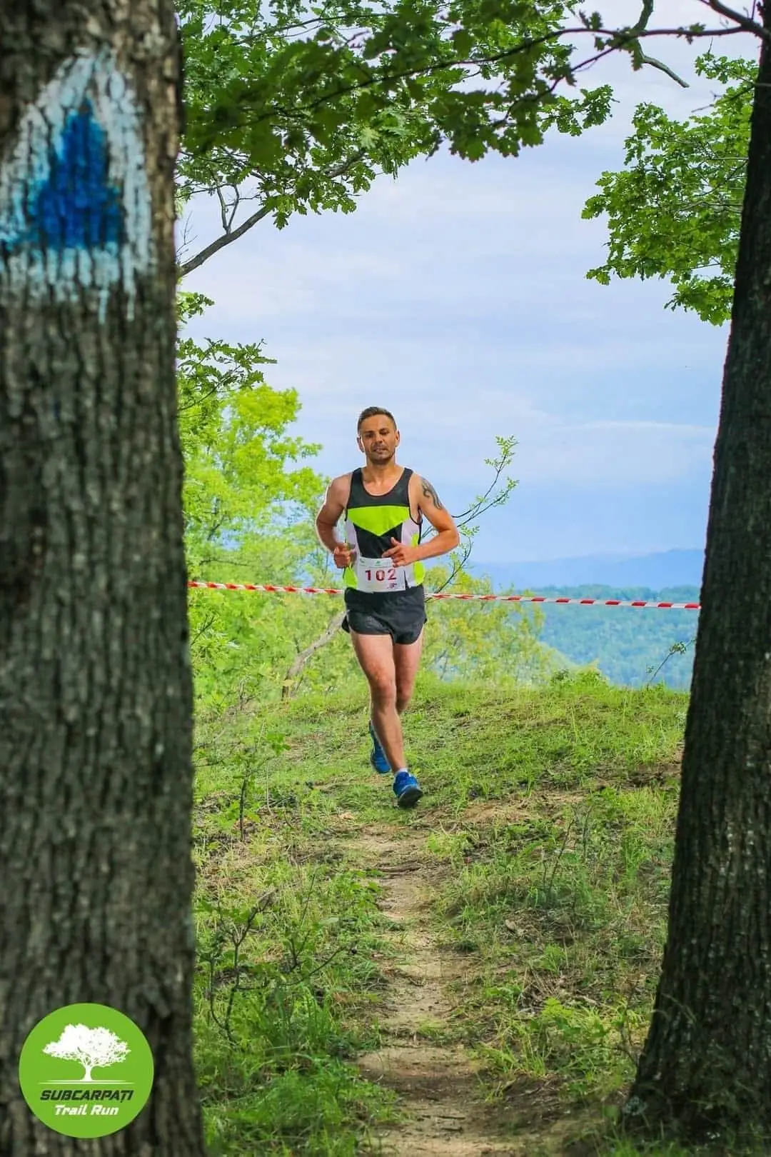 Claudiu Surlea în cursă la Semimaratonul Subcarpați Trail Run
